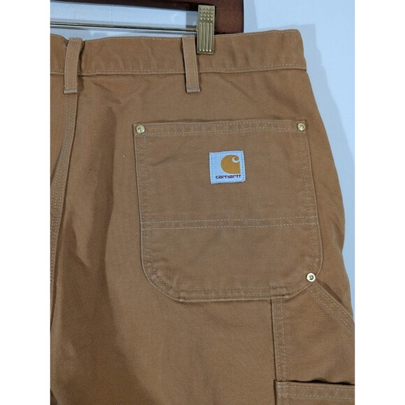 Carhartt Pants Men 38 Brown Loose Original Fit Barn Workwear B01-BRN Double Knee - Picture 8 of 11
